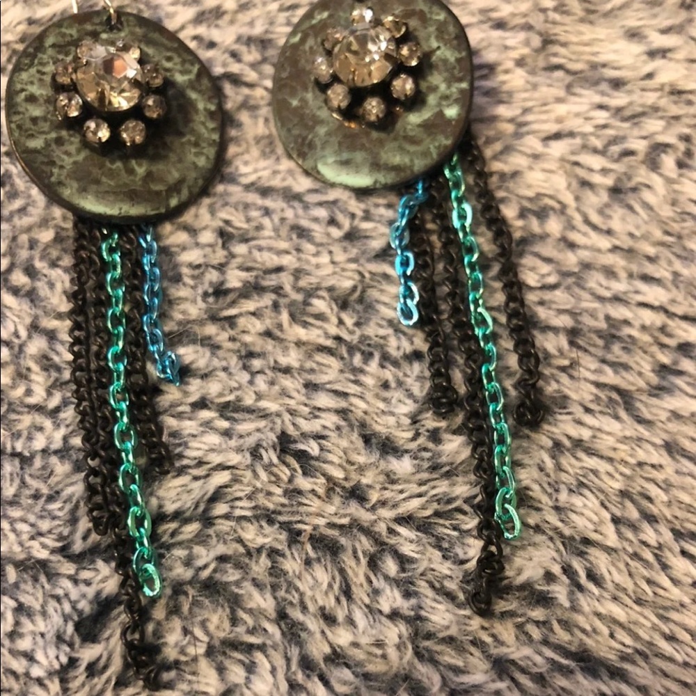 Mermaid fringe earrings - Picture 4 of 5